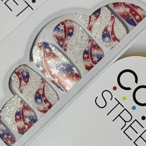 New Color Street “American Icon” Red, White, and Blue Glitter PETITE Nail Strips - Picture 1 of 1